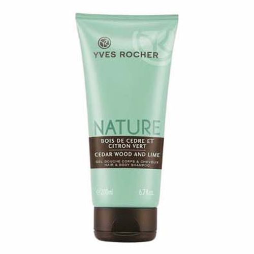 Гель для тела и волос Yves Rocher парфюмированный кедр-лайм мужской 200 мл
