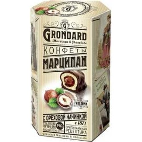 Конфеты шоколадные Grondard Марципан с ореховой начинкой 140 г