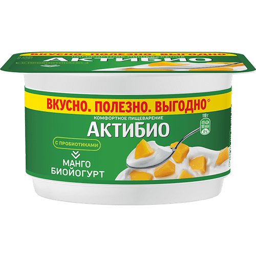 Йогурт ложковый для детей Актибио манго 3% БЗМЖ 130 г - купить с ...