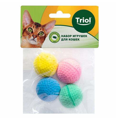 Игрушка для кошек Triol Мяч зефирный в ассортименте (модель по наличию)