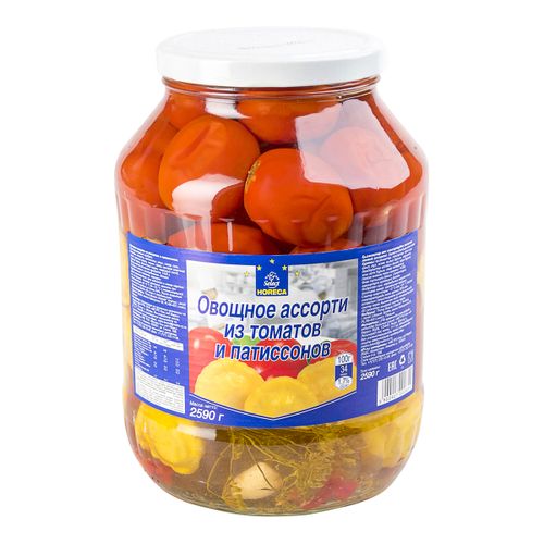 Ассорти овощное Horeca Select из томатов и патиссонов 2,59 кг