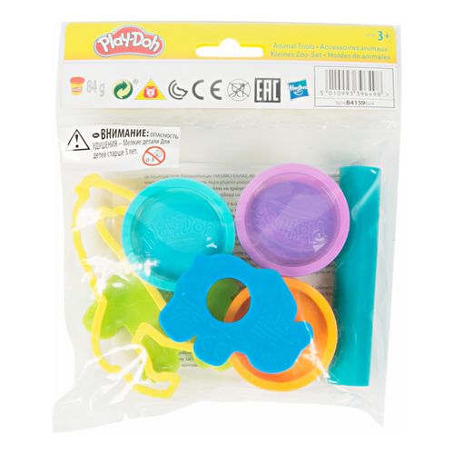 Тесто для лепки Play-Doh Зоопарк мини с формочками голубой
