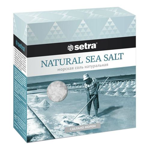 Соль морская Setra пищевая натуральная средняя 500 г