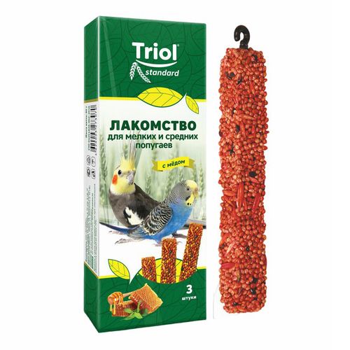 Лакомство для попугаев Triol универсальное c медом 80 г