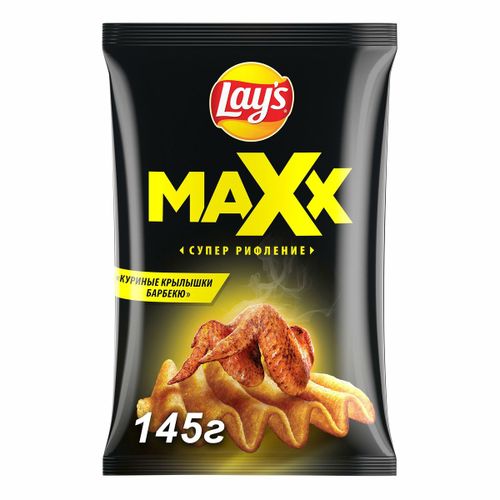 Чипсы картофельные Lay's Maxx куриные крылышки барбекю 145 г