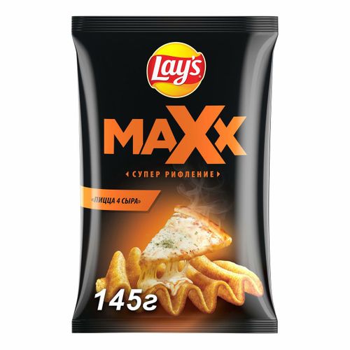 Чипсы картофельные Lay's Maxх Пицца 4 сыра 145 г