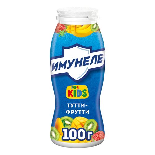 Кисломолочный напиток Имунеле For Kids с соком Тутти-фрутти 1,5% БЗМЖ 100 мл