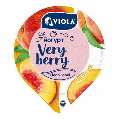 Йогурт Valio Viola Clean Label персик 2,6% БЗМЖ 180 г