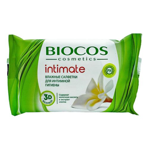 Влажные салфетки BioСos Intimate для интимной гигиены 15 шт
