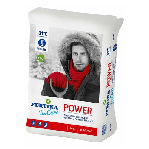 Реагент противогололедный Fertika Icecare power 20 кг