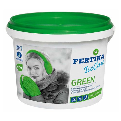 Реагент противогололедный Fertika Icecare green 5 кг