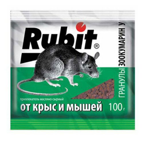 Приманка от крыс и мышей Rubit Зоокумарин+ масляно-сырная 100 г