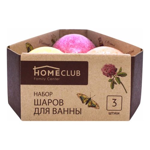 Шары для ванны Homeclub ароматические 3 шт в ассортименте (дизайн и цвет по наличию)