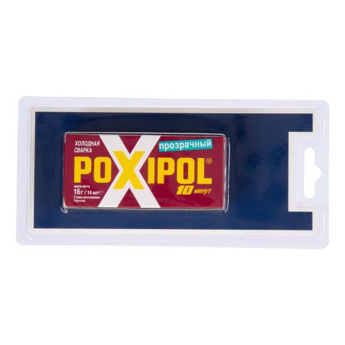 Холодная сварка Poxipol прозрачная блистерная упаковка 14 мл