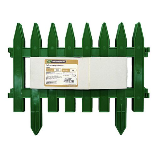Забор Palisad декоративный рейка зеленый 65005 28 х 300 см