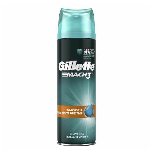 Гель Gillette Mach3 Complete Defense Экстракомфорт для бритья мужской 200 мл