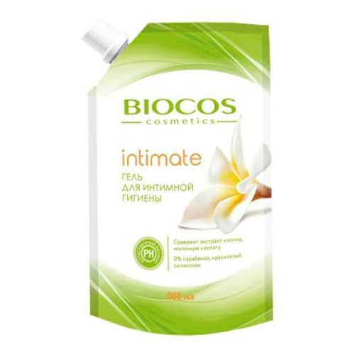 Гель для интимной гигиены Biocos с экстрактом хлопка и молочной кислотой 500 мл