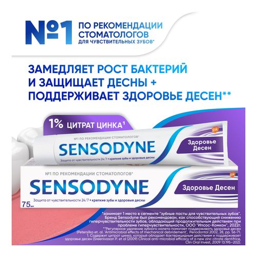 Зубная паста Sensodyne Здоровье десен мята 75 мл