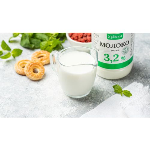 Молоко 3,2% пастеризованное 900 мл ВкусВилл БЗМЖ