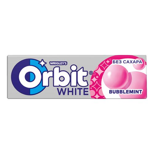 Жевательная резинка Orbit White Bubblemint мята-фрукты 13,6 г