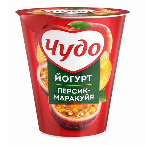 Йогурт Чудо персик-маракуйя 2,5% БЗМЖ 290 г