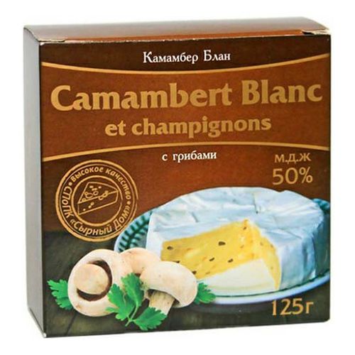Сыр мягкий Сырный дом Camembert Blanc с грибами 50% 125 г