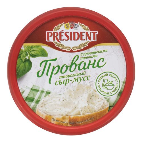 Творожный сыр-мусс President Прованс с прованскими травами 60% 120 г