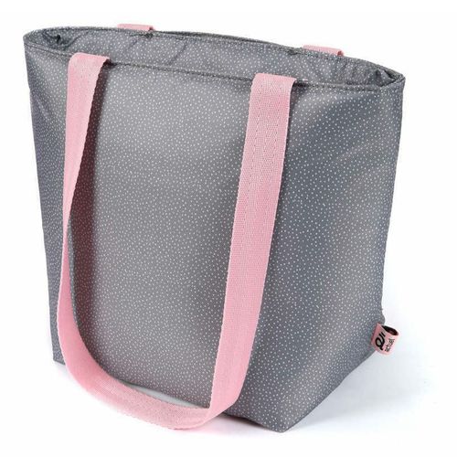 Изотермическая сумка Actuel для ланча женская 5 л серо-розовая
