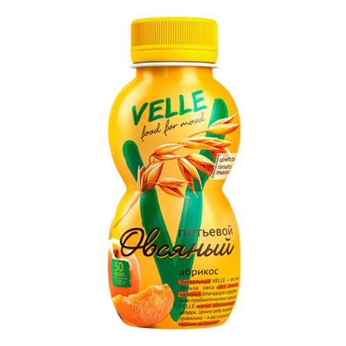 Растительный аналог йогурта Velle овсяный абрикос 0,4% 250 мл