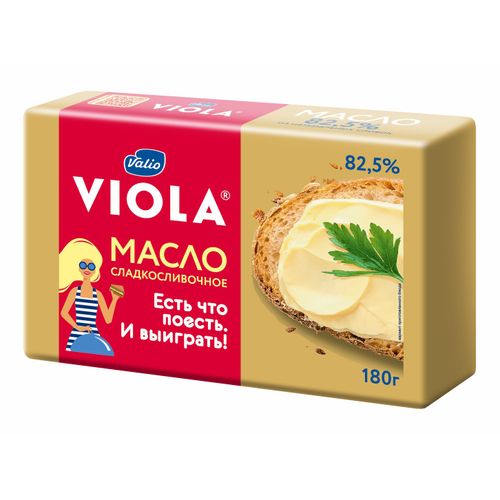 Сладкосливочное масло Viola 82% БЗМЖ 180 г