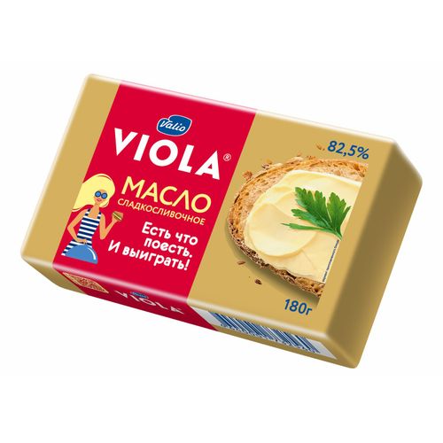 Сладкосливочное масло Viola 82% БЗМЖ 180 г