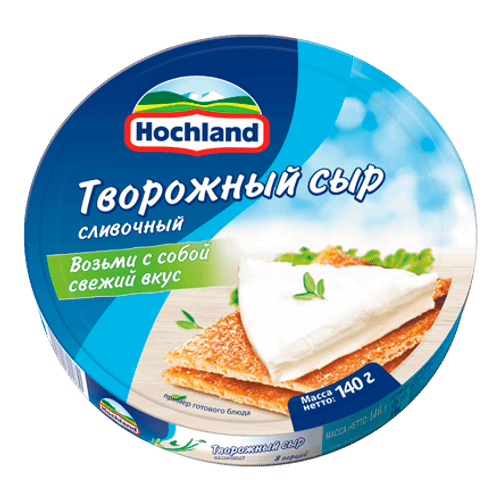 Сыр творожный Hochland сливочный треугольники 60% 140 г