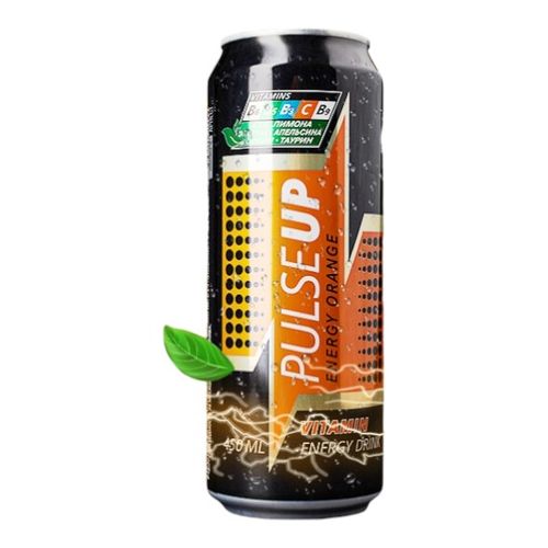 Энергетический напиток Pulse Up Energy orange газированный 450 мл ...