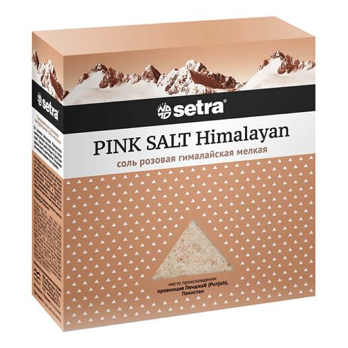 Соль гималайская розовая Setra пищевая мелкая 500 г