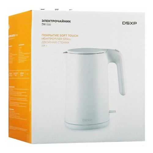 Электрочайник Dexp DW1500 1,5 л белый - купить с самовывозом в СберМаркет