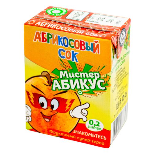 Сок детский Широкий Карамыш Мистер Абрико абрикосовый с мякотью с 3 лет ...