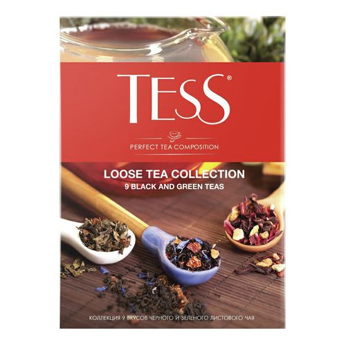 Подарочный набор Tess 9 вкусов черного и зеленого листового чая 40 г x 9 шт