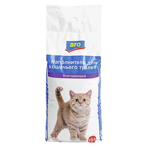 Наполнитель Aro для кошачьего туалета впитывающий 10 литров