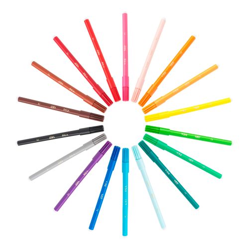 Фломастеры универсальные Bic Kids visa смываемые 18 цветов