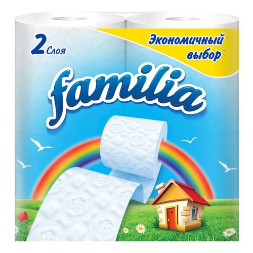 Туалетная бумага Familia Радуга 4 шт