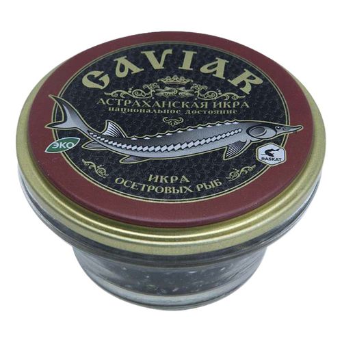 Икра стерляди черная Астраханская Икра Национальное достояние Caviar зернистая 56,8 г