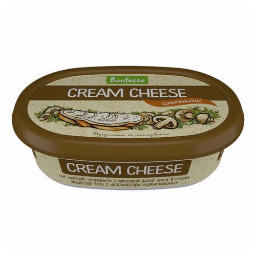 Сыр мягкий Bonfesto Cream Cheese шампиньоны 70% 170 г