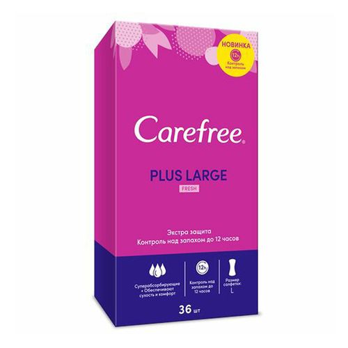 Прокладки ежедневные Carefree Plus Large Fresh с ароматом свежести 36 шт