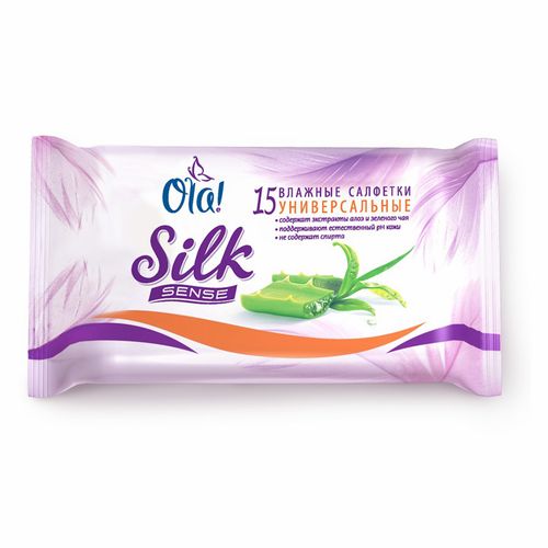 Салфетки влажные Ola! Silk Sense универсальные 15 шт