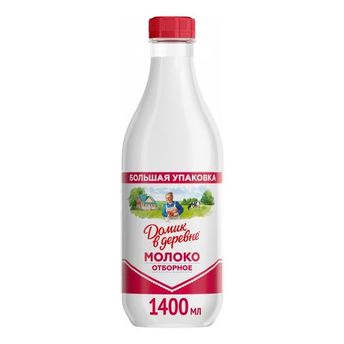 Молоко 3,7% пастеризованное 1,4 л Домик в Деревне БЗМЖ