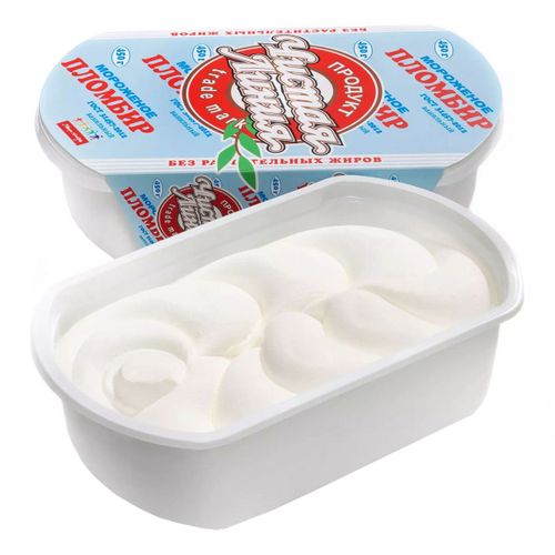 Мороженое пломбир Чистая линия Пломбироешка ваниль БЗМЖ 450 г