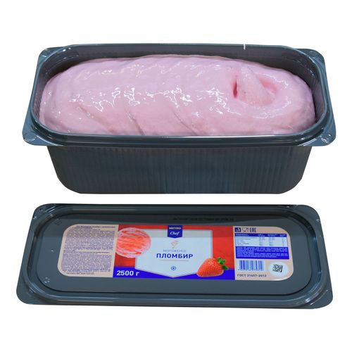 Мороженое пломбир Metro Chef клубничное БЗМЖ 2,5 кг