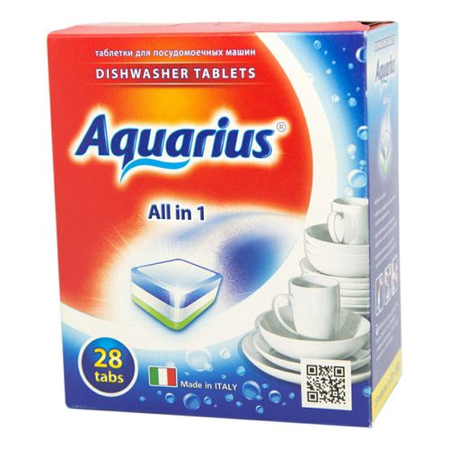 Таблетки для посудомоечных машин Aquarius All in 1 28 шт