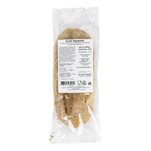 Хлеб Еврохлеб зерновой ржано-пшеничный замороженный 265 г