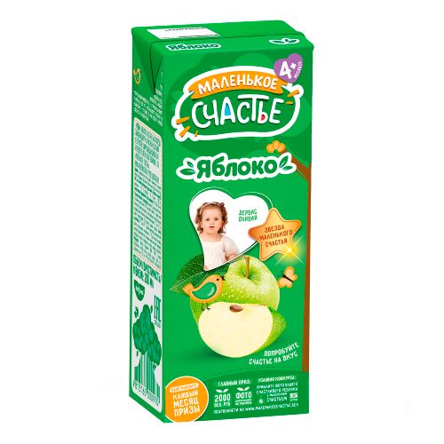Сок детский Маленькое счастье Яблоко с 4 месяцев 200 мл - купить с ...